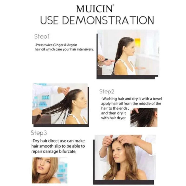 MUICIN Ginger & Argan Hair Oil 30ml - Image 5