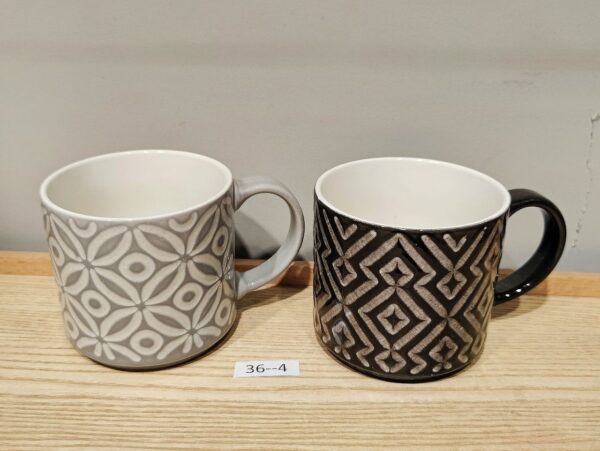 Geometric Coffee Ceramic Coffee Mug(Item Code:36-4):