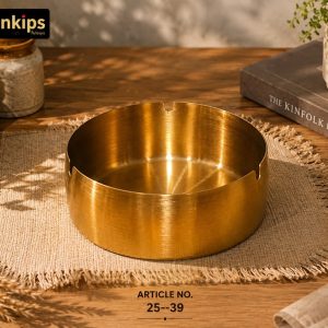 Stenkips Golden stainless steel Ashtray 16cm 25-39