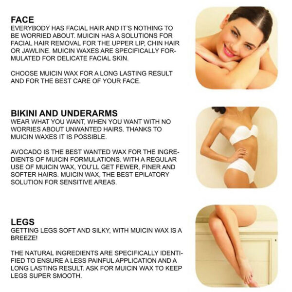MUICIN Avocado Hair removal wax jar-400g - Image 3
