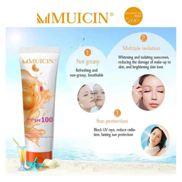 MUICIN Broad Spectrum SPF-100 Sunblock - 150 ml, Maximum Protection & Care. - Image 4