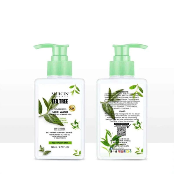 MUICIN Tea Tree Face Wash, Clarifying Deep Clean. - Image 3