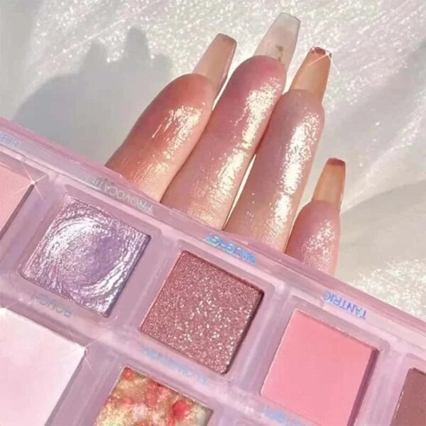 MUICIN Pink Rose Quartz Eyeshadow Palette, Gemstone Inspired Beauty for Luminous Looks. - Image 3