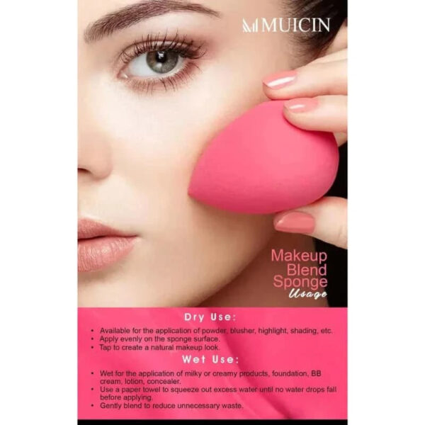 MUICIN Pink Sponge Makeup Blender. - Image 4