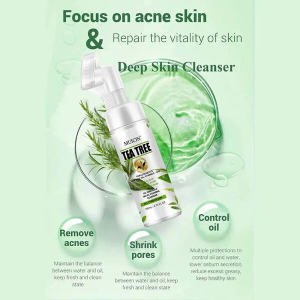 MUICIN Tea Tree Bubble Foaming Facial Cleanser. - Image 2