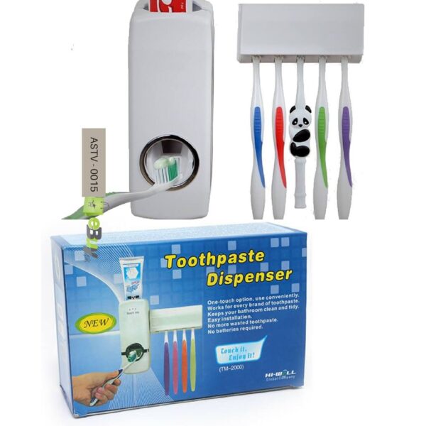 Toothbrush Holder with Toothpaste Dispenser
