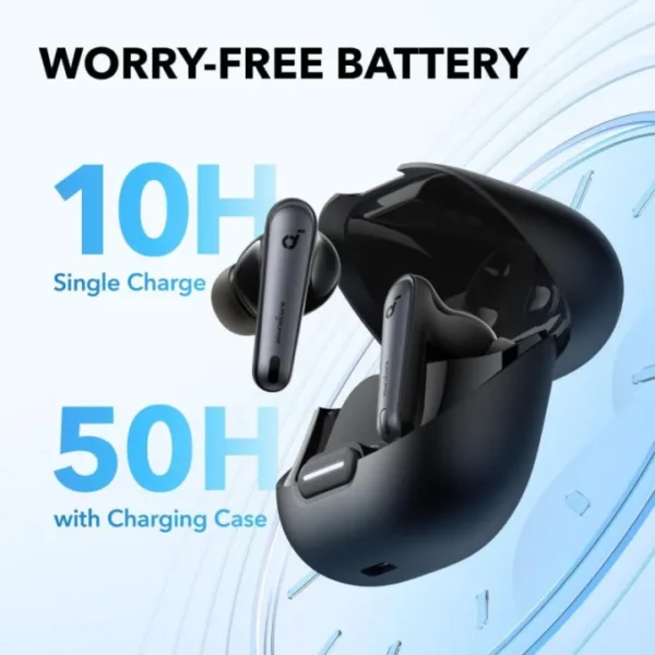 Soundcore Liberty 4 NC ANC True Wireless Earbuds (Black). - Image 3