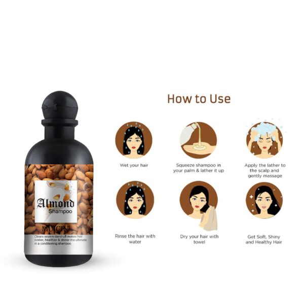 MUICIN Anti-Dandruff Almond Conditioning Shampoo - Soothing Scalp Care - Image 2