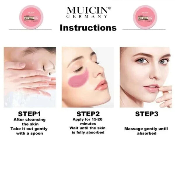 MUICIN Spot Away Clarifying Eye Patches & Cleanser. - Image 3