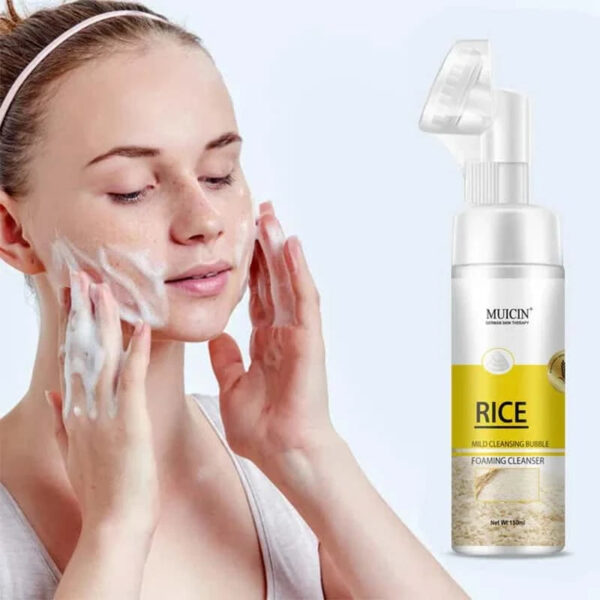 MUICIN Rice Mild Cleansing Bubble Foaming Facial Cleanser. - Image 4
