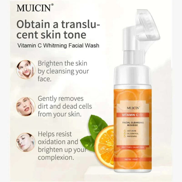 MUICIN Vitamin C Bubble Foaming Facial Cleanser. - Image 5