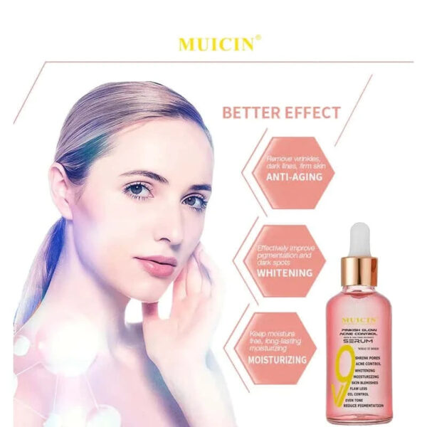 MUICIN V9 Pinkish Glow Anti Acne Face Serum 13 ml. - Image 8