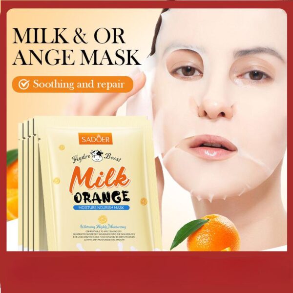 SADOER Milk and Orange Moisturizing and Nourishing Mask, Hydrating and Nourishing Mask.