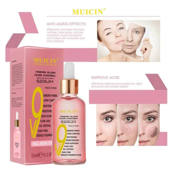 MUICIN V9 Pinkish Glow Anti Acne Face Serum 13 ml. - Image 4