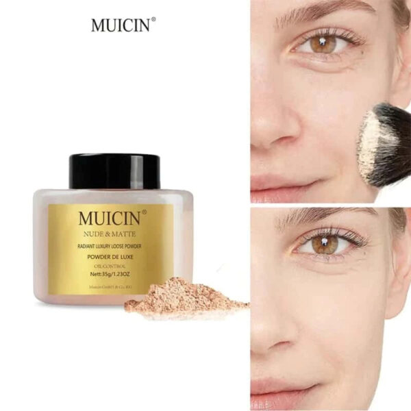 MUICIN Nude Matte Radiant Loose Powder, Invisible Finish for a Flawless Complexion. - Image 3