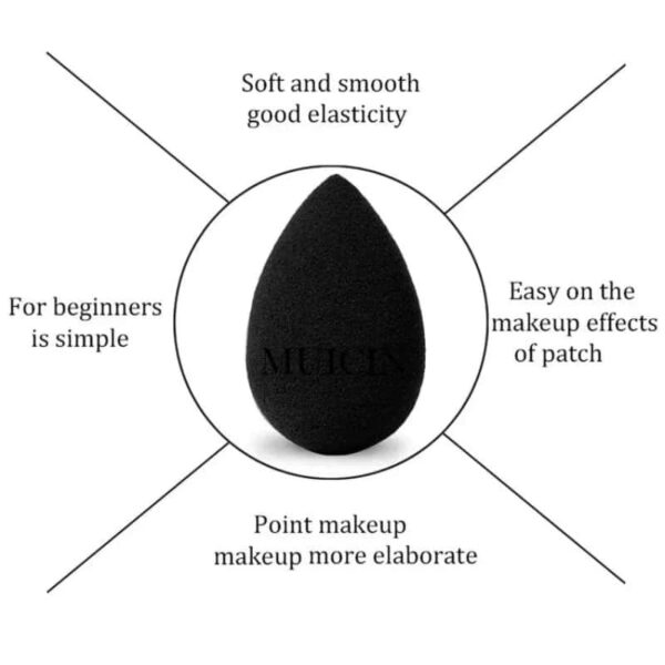 MUICIN Black Sponge makeup Blender. - Image 5