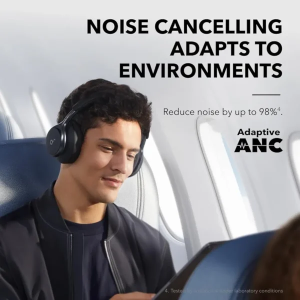 Soundcore by Anker, Space One, Active Noise Cancelling Headphone (Black). - Image 5
