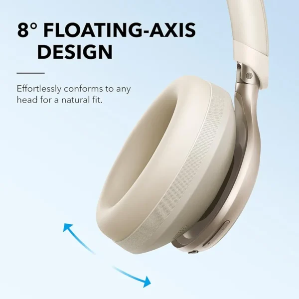Soundcore by Anker, Space One, Active Noise Cancelling Headphone (White). - Image 2