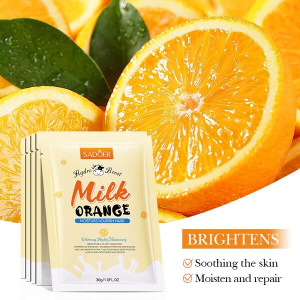 SADOER Milk and Orange Moisturizing and Nourishing Mask, Hydrating and Nourishing Mask. - Image 4