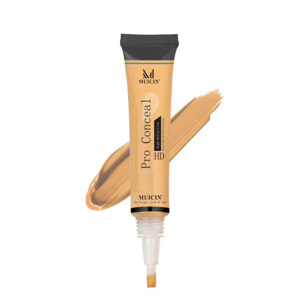 MUICIN HD Pro Concealer Corrector, Ultimate Coverage and Lightweight Formula (Yellow).