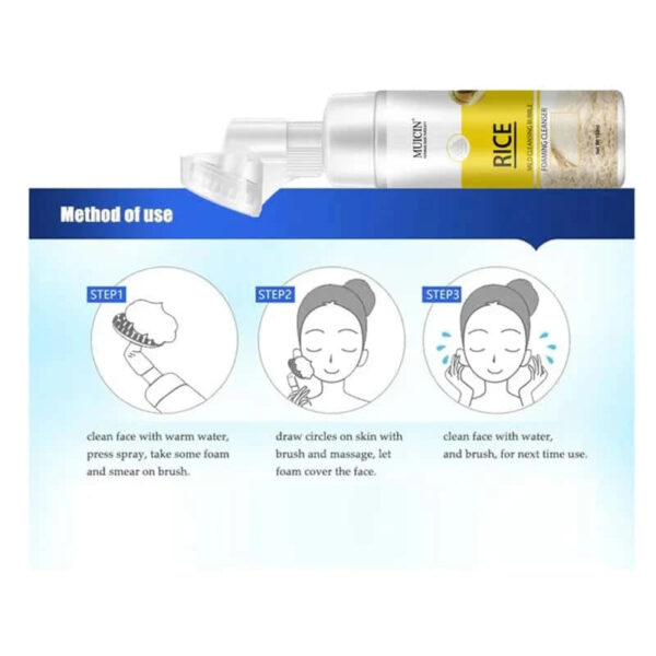MUICIN Rice Mild Cleansing Bubble Foaming Facial Cleanser. - Image 5