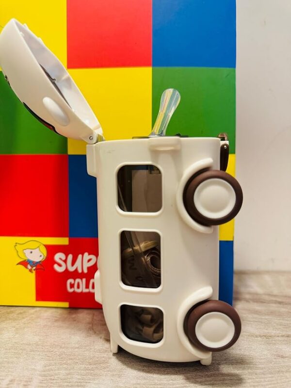 School bus Water bottle Portable Water cup in bus shape with strap Kids water bottle 500ml - Image 3