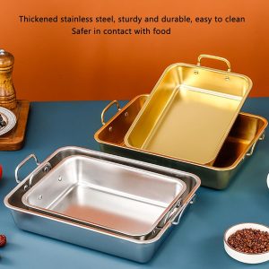 Stenkips Golden stainless steel rectangle Oven Dish 30cm 25-26