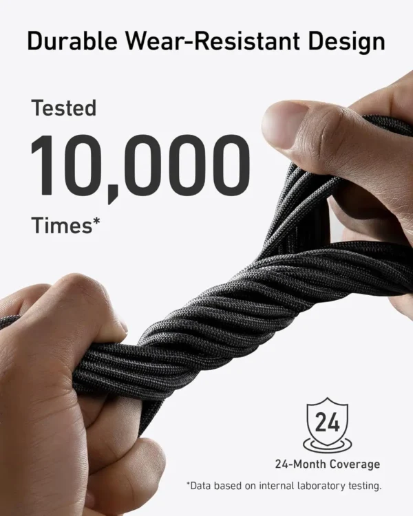 Anker 544 Type C to Type C 240W Cable Bio Nylon 6ft (Black). - Image 5