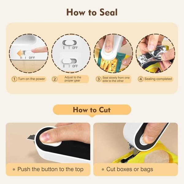 Portable Handheld Sealing Machine for Snack, Plastic Bags & Food Storage - Image 5