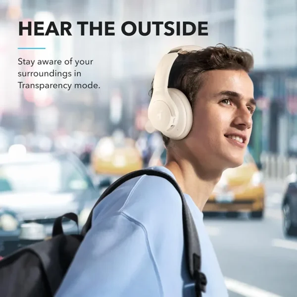 Soundcore by Anker Q20i Active Noise Cancelling Headphone (White). - Image 3