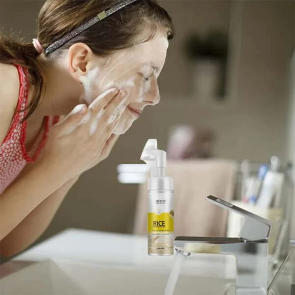 MUICIN Rice Mild Cleansing Bubble Foaming Facial Cleanser. - Image 2