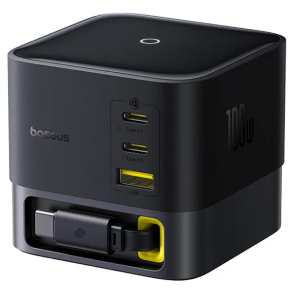 Baseus 100W Desktop Charger For Tablet Laptop Fast Charger Retractable USB C Phone Charger - Image 2