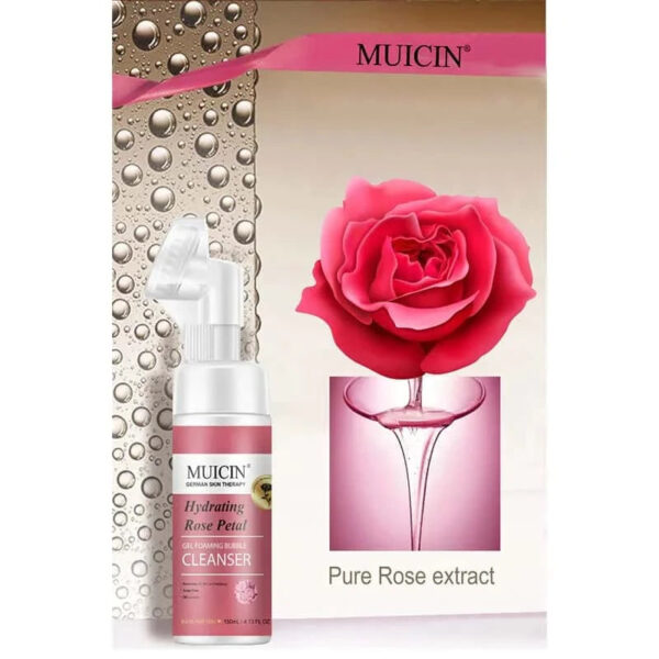 MUICIN Rose Petal Gel Foaming Bubble Cleanser. - Image 5