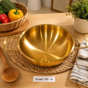 Stenkips Gold Wok Cooking Pot Stainless Steel 18cm 25-9