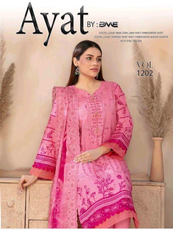AYAT COLLECTION🇵🇰 By BMF Vol # 1202 (Unstitched). New Collection 2025.