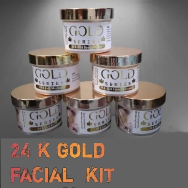 Professional 24 k Gold Series Facial Kit 6 in 1-Whitening Facial Kit(120 ML)