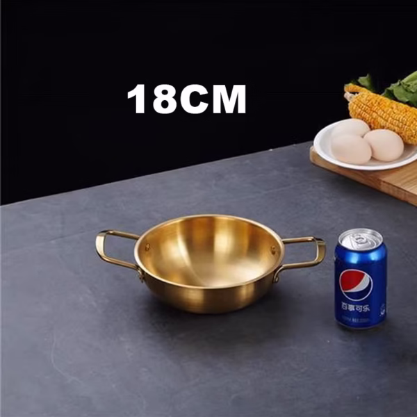 Gold Wok Cooking Pot Stainless Steel 18cm 25-9 - Image 2