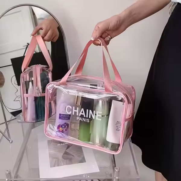 Large Capacity Neon Transparent PVC Cosmetic Bag - Image 5