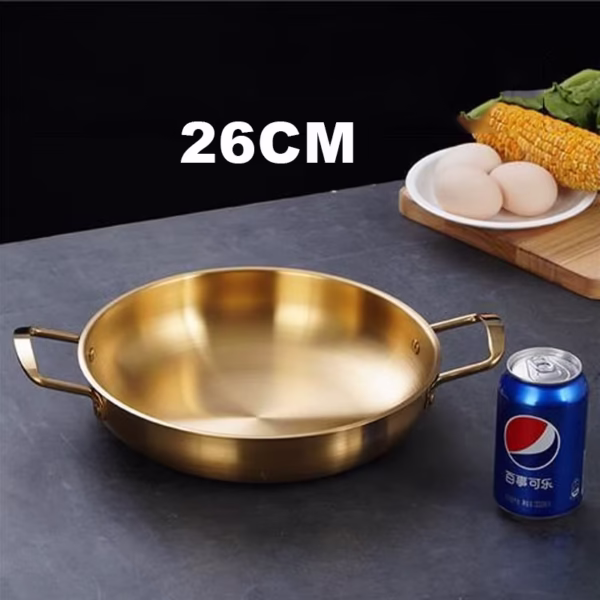 Gold Wok Cooking Pot Stainless Steel  25-11(26cm) - Image 4