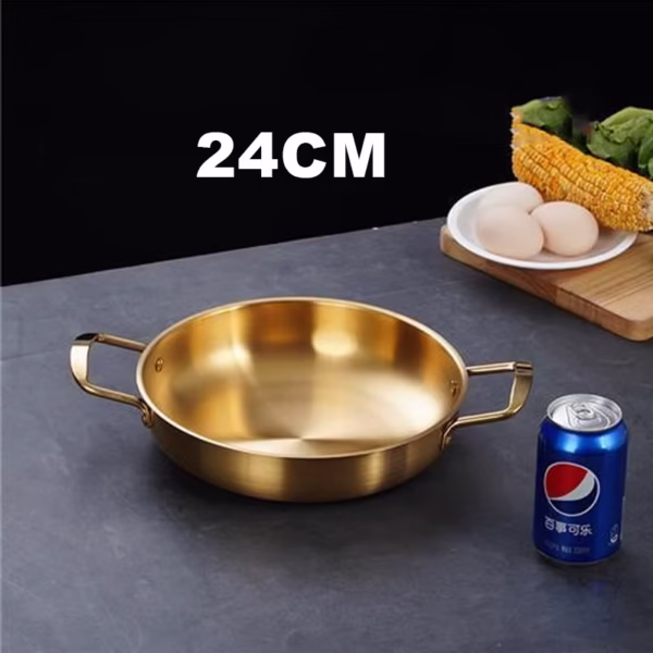 Gold Wok Cooking Pot Stainless Steel  25-11(24cm) - Image 4