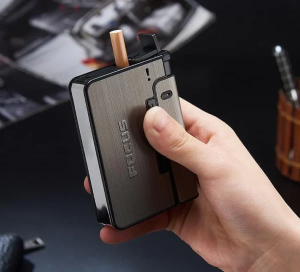 Focus Cigarette Case with Lighter - Image 3