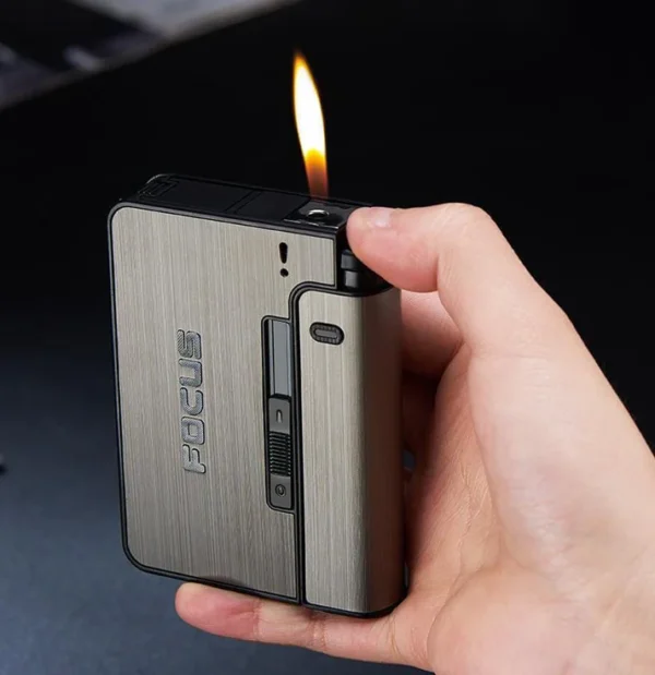 Focus Cigarette Case with Lighter - Image 4
