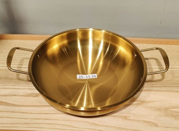 Gold Wok Cooking Pot Stainless Steel  25-11(24cm)
