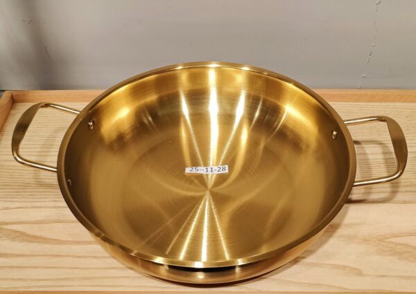 Gold Wok Cooking Pot Stainless Steel  25-11(28cm)