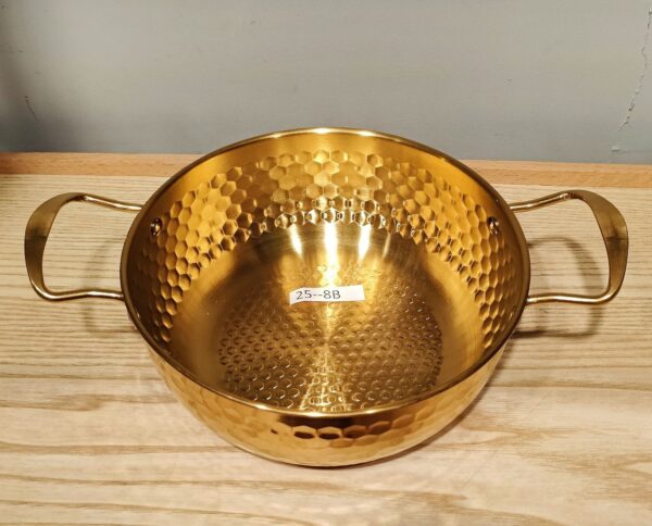 WOK Golden Cooking Pot Hammer Pattern 25-8B (20cm)
