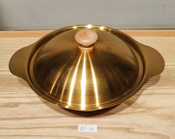 Golden Cooking Pot with Handle Stainless Steel (25-6)