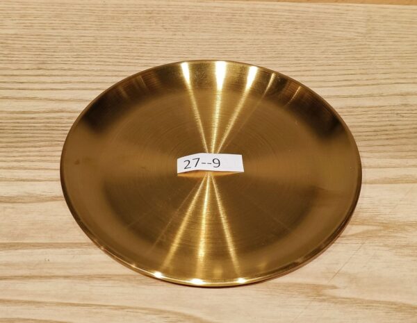 Gold Cake Plate Round Stainless Steel Size : 17CM (27-9)