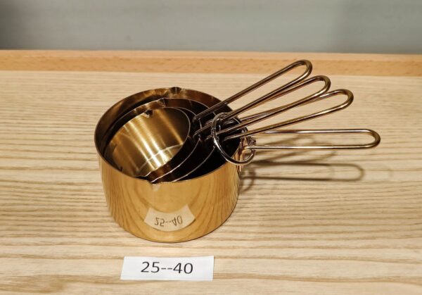 Golden stainless steel measuring spoon 4 pc (20-40)