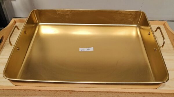Golden stainless steel rectangle Oven Dish 40cm 25-28