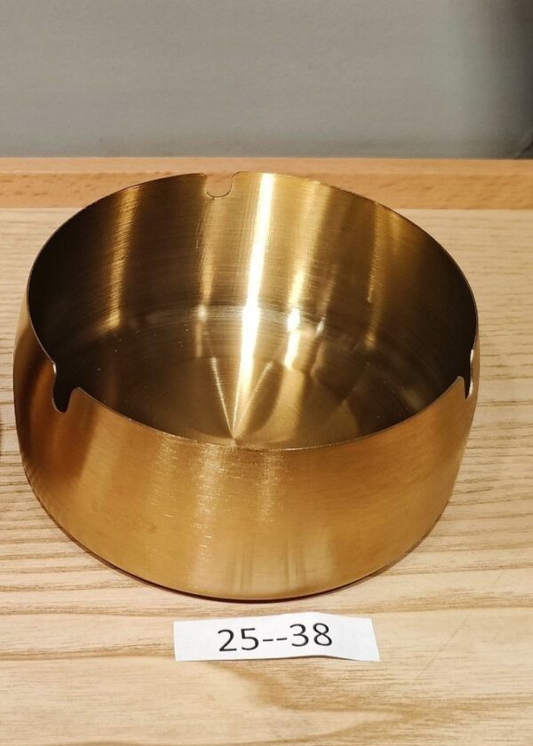 Golden stainless steel Ashtray 12cm 25-38